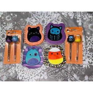 Squishmallows Halloween Notebook and matching Pens bundle